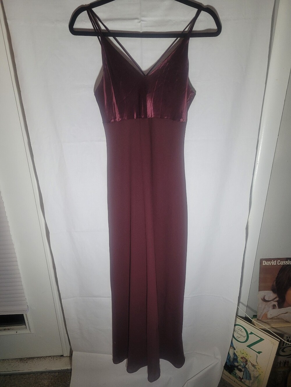 Vintage 90s Alyn Paige Burgundy Slip Maxi Dress